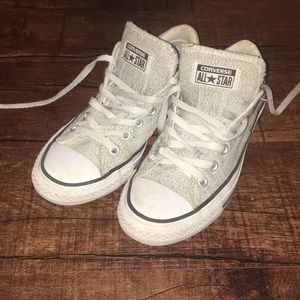 White/Gray Converse